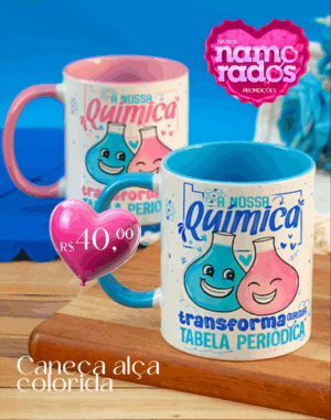 Caneca com alça colorida - personalizada