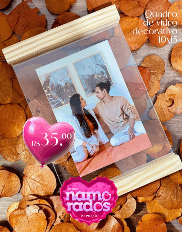 Quadro decorativo c/vidro 10x15